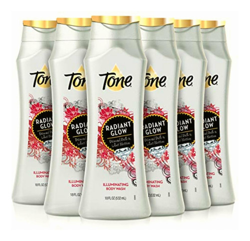 Tone Body Wash, Radiant Glow, 18 Ounce (pack Of 6)