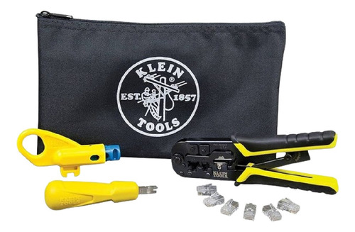 Kit De Instalación Cable Par Trenzado Estuche Klein Tools Gris