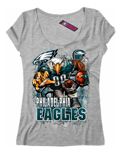 Remera Mujer Philadelphia Eagles Equipo Nfl 21 Dtg Premium