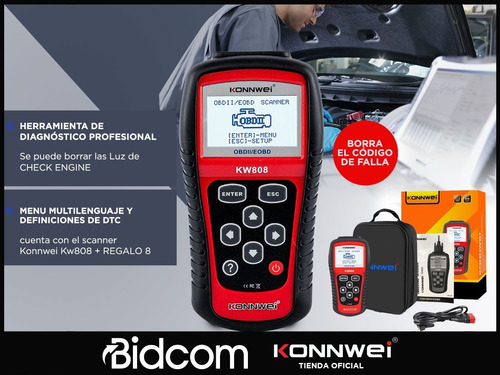 Imagen 3 de 9 de Escaner Automotriz Obd2 Konnwei Lector Autos Diagnostico