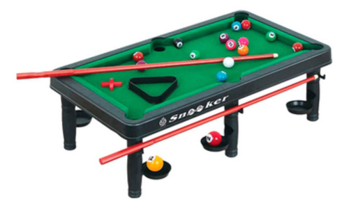 Mesa De Bilhar Completa Brinquedo Infantil Sinuca Portátil Tecido Preto