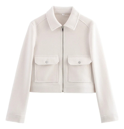 Chaqueta Con Cremallera De Moda Para Mujer