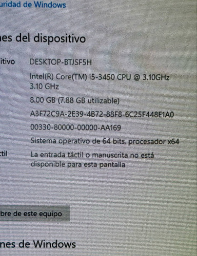 Motherboard Asus P8h61-m Lx3 R2.0, 8gb Ram, Cpu Core I5 3450 Azul (Usado)