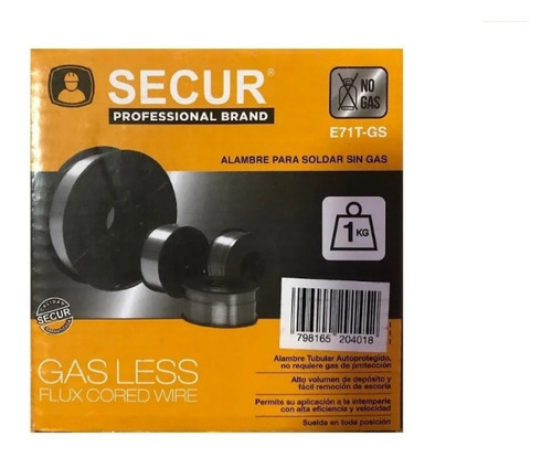 Alambre Mig Secur Para Soldar Sin Gas 1kg 0.8mm - Sas