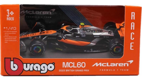 Auto Fórmula 1 Mclaren Mcl60 2023 Lando Norris Escala 1:43