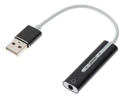 Usb To 3.5mm Headphone Microphone Black