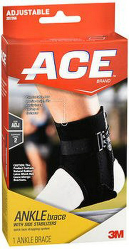 Ace Ankle Brace With Side Stabilizers Adjustable - 1 Each, P