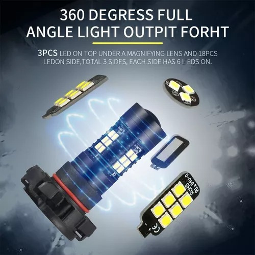 Led Foco De Nieblas 2504 Psx24w Luz 6000k Para Dodge Jeep