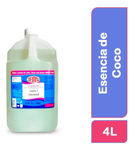 Esencia De Coco 4lt Deiman, Sabor Y Aroma