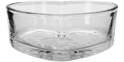 10 Bowl Tazón Recipiente Vidrio Forma Corazon Centro De Mesa