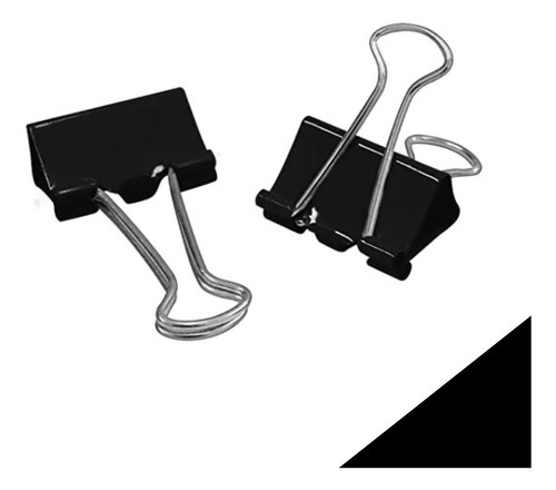 Mini Prendedor Papel Clips Binder Presilha Papel 15mm 60 Un