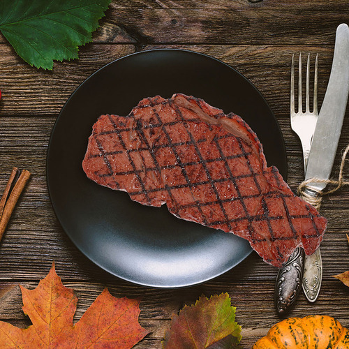 Carne Asada Cocida Falsa, Modelo De Comida Asada, 2 Unidades