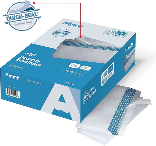 #10 Security Self-seal Envelopes, Windowless Design, Premium