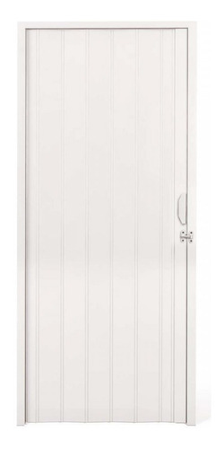 Porta Sanfonada Em Pvc 2,10 X 0,80m Branca Liege - 18406 Cor Branco