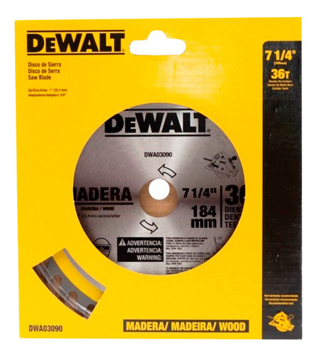 Disco Sierra Circular 7-1/4 Pulg. 36 Dientes Dwa03090 Dewalt