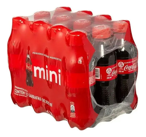 Refrigerante Coca-cola Mini Pet 200ml (12 Unidades) Kit