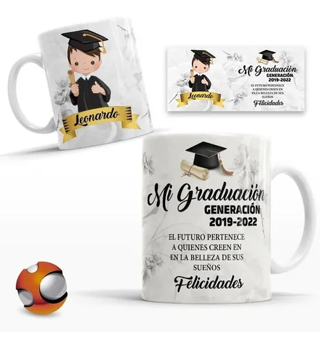 comprar 12 Tazas Personalizadas Graduación Escolar Para Niño O Niña 