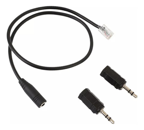 Conector Adaptador Estándar De Rj9 A 3.5 Mm Y 2.5