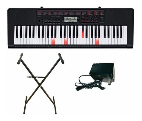 Combo Teclado Casio Lk160 5 Octavas + Soporte + Fuente