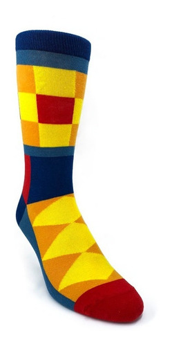 Imagen 3 de 8 de Medias Diseño Algodón Geometrico Ffyr Hombre Mujer Unisex