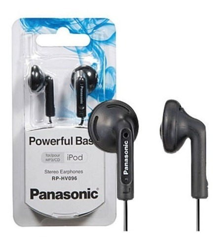 Auricular Panasonic Color Negro Full Bas Rp-hv096p-k Ev