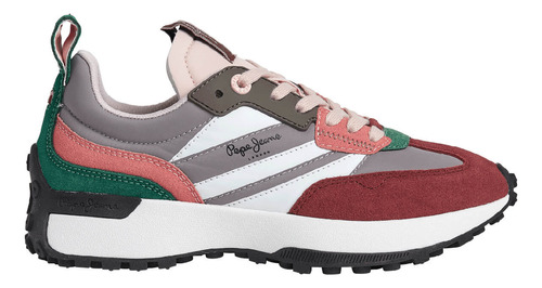 Tenis Pepe Jeans Mujer Lucky Grand Gris - Multicolor
