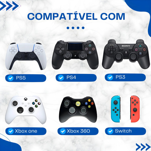 Kit 8 Grip Protector Analógico Compatível Com Ps3 Ps4 Ps5 Xb