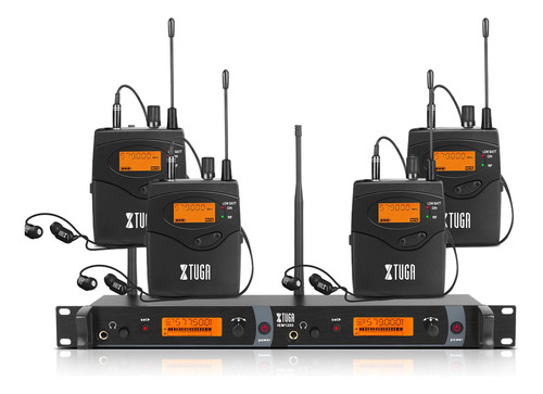 Xtuga Iem1200 Uhf Wireless In Ear Monitor System 2 Channel 4