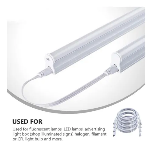 Angoily 12 Pcs T5 T8 Led Led Cable De Conector Doble De 3 De