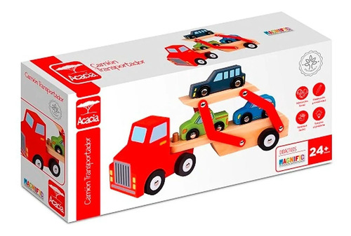 Playset Camion Transportador De Madera Incluye Autitos