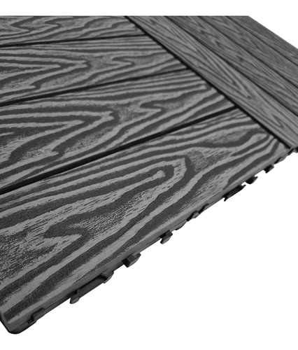Baldosa Deck Wpc 30 X 30 Cm Apta Uso Exterior - Pack 1 M2