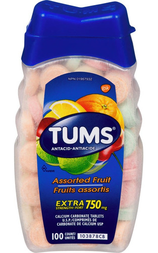 Antiácido Tums Ultra Tabletas Masticables 100 Unidades