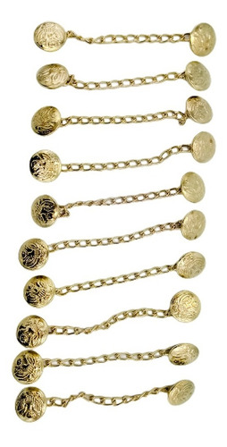 10 Botonaduras 20 Botones Para Charro Mariachi Color Oro 