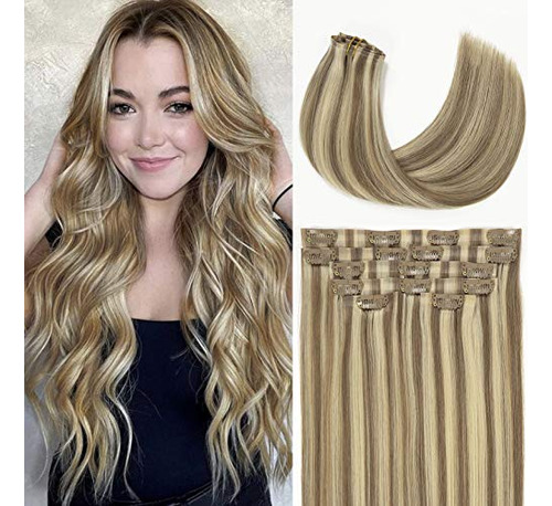 Loxxy Cabello Humano Extensiones Clip En Piano Marrón 1tjmm