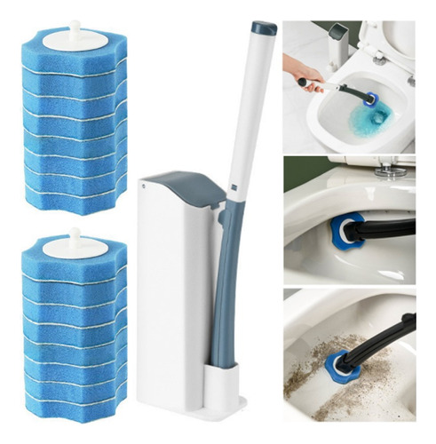 Disposable Toilet Bowl Brush Cleaner With Lo Handle