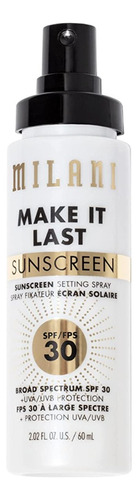 Milani Make It Last Sunscreen Setting Spray Con Spf30 Primer Tono del primer Light