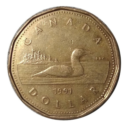 Moneda 1 Dolar 1991 Canada Elizabeth Ii D G Regina Somormujo