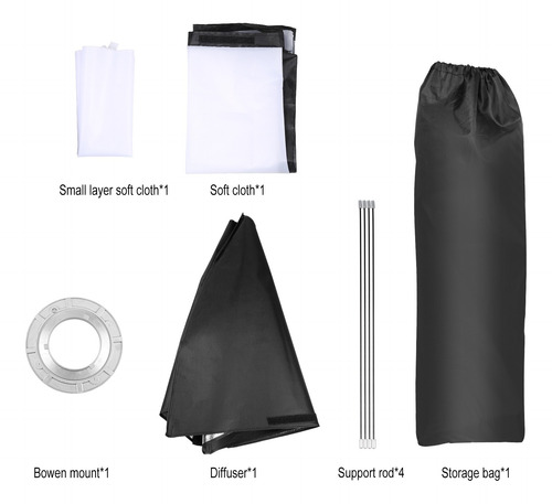 Imagen 9 de 9 de Softbox Puluz 60x90 Cm Bowens Mount Fotografia Video Y Mas