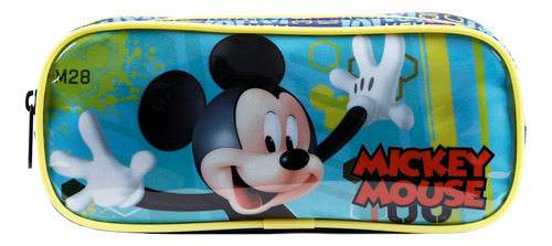 Estojo Escolar Infantil Personagem Disney Mickey Mouse Azul