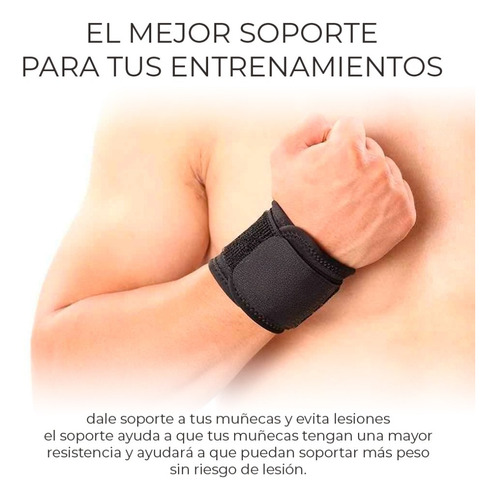 Muñequera Elástica Gym Con Correa De Soporte Para Entrenos