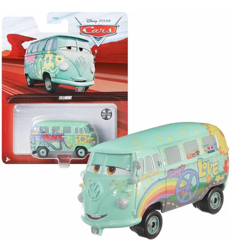 Disney Cars Fillmore Race Team Kombi Vw Miniatura Carros