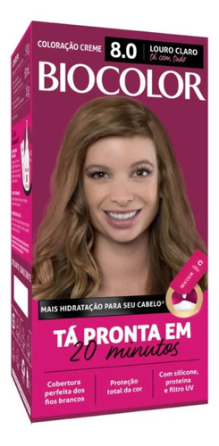  Tintura Para Cabelo Coloração Creme 8.0 Louro Claro Biocolor