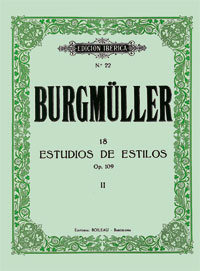 Libro 18 Estudios De Estilos, Op. 109 - Burgmã¼ller, Joha...
