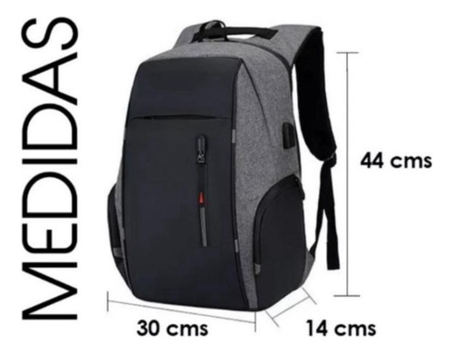 Mochila Con Usb Back Pack Antirrobo Super Calidad