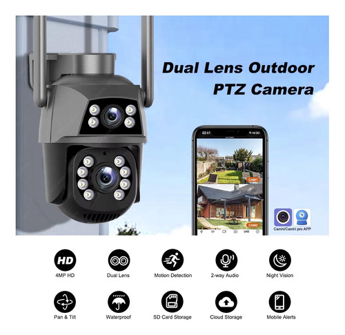 Camara Ptz Doble Camhi 2mp+2mp
