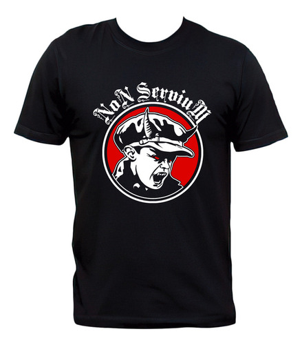 Remera Negra Non Servium Oi! Algodón Premium