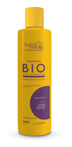 Shampoo Cond E Finalizador 300ml Bio Hialurônico Nutriminas