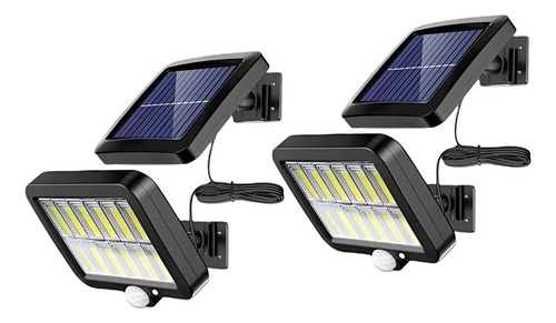 X2 Foco Solares Sensor Foco Reflector Led Solar Exterior 