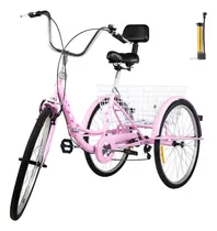 Comprar Vevor Triciclo Adultos 7 Velocidades Bicicleta 26 PuLG Cesta