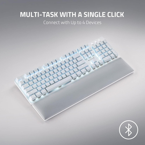 Teclado Mecanico Silencioso Blanco Retroiluminado